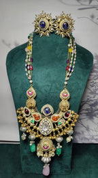 Durga neckpiece without earrings - red image 0