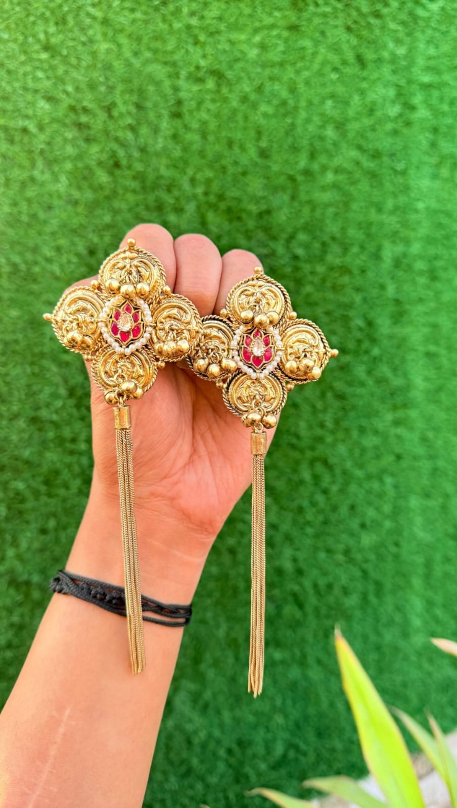 Stone Rubab Earrings - Pink image