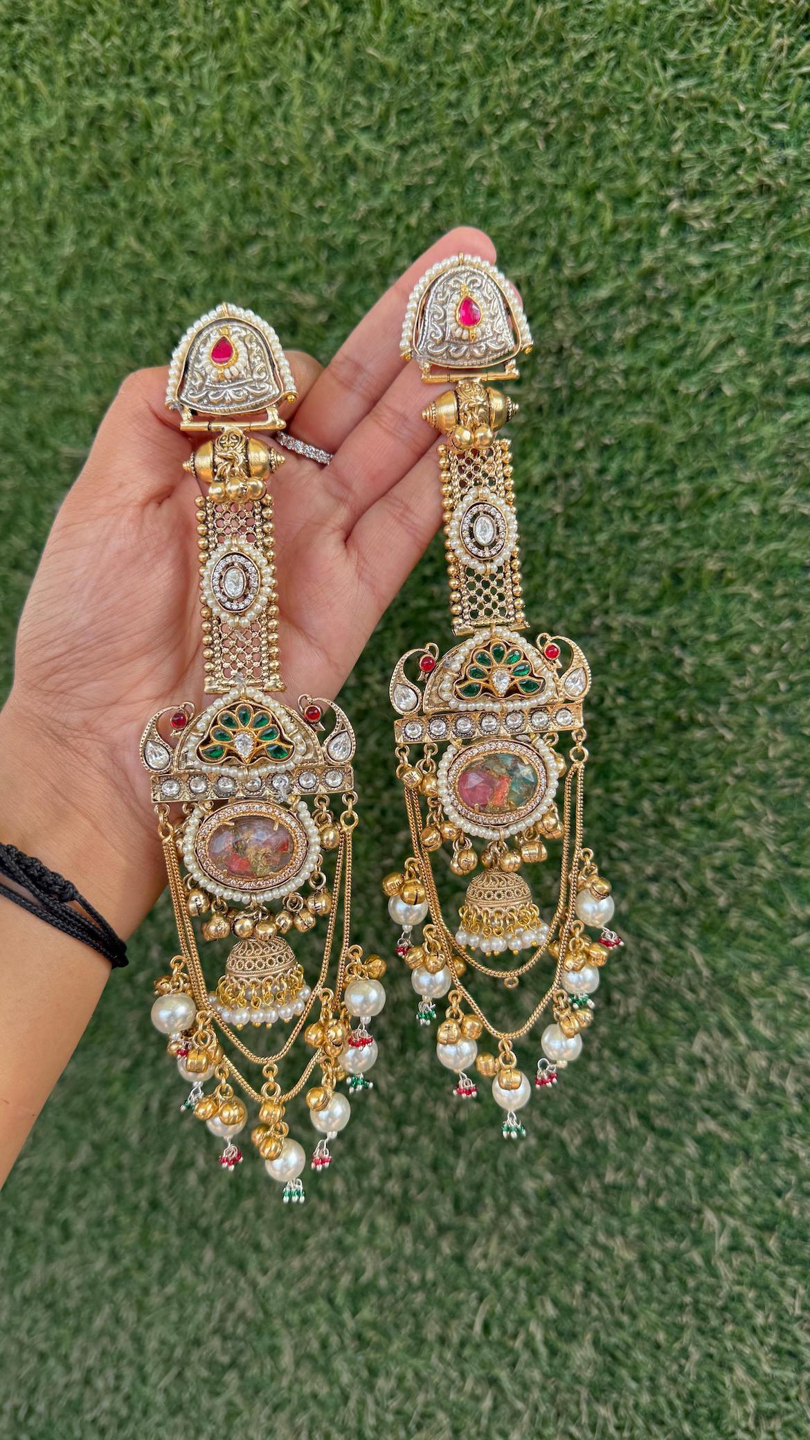 Yashoda earrings - peach image 0