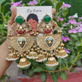 Tamanna earrings-dark green colour image 0