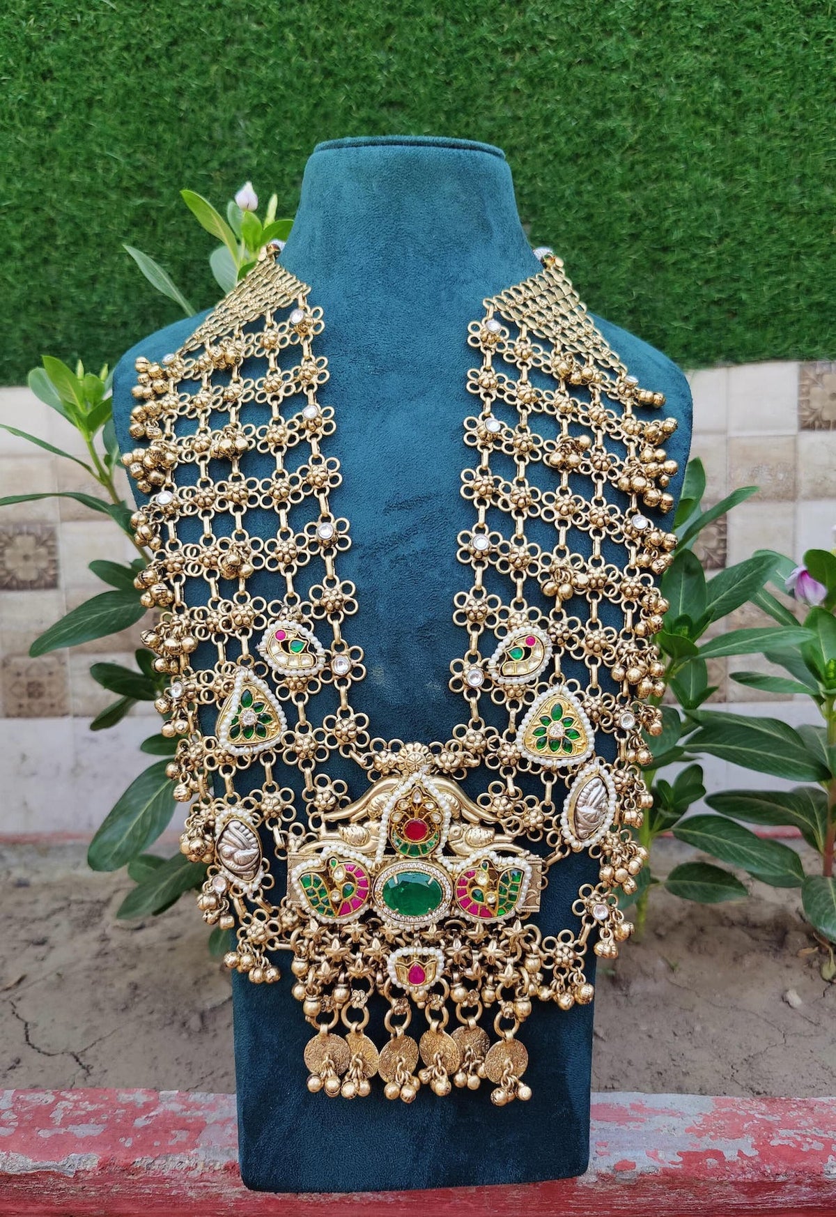 Maharani haar -Green colour image 1