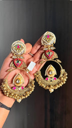 Noorjahan Earrings - Peach image