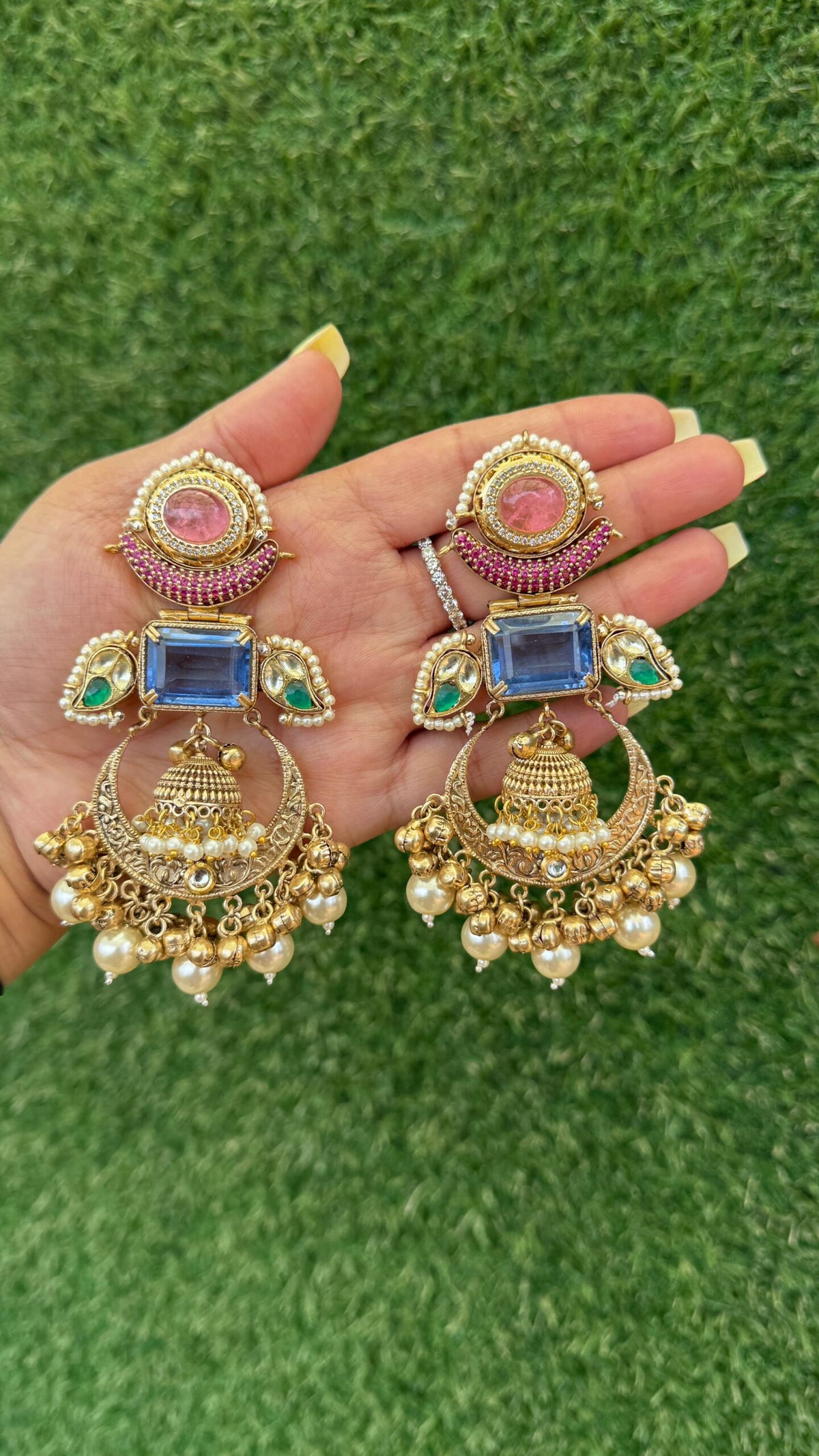 Trisha earrings-blue colour image 0