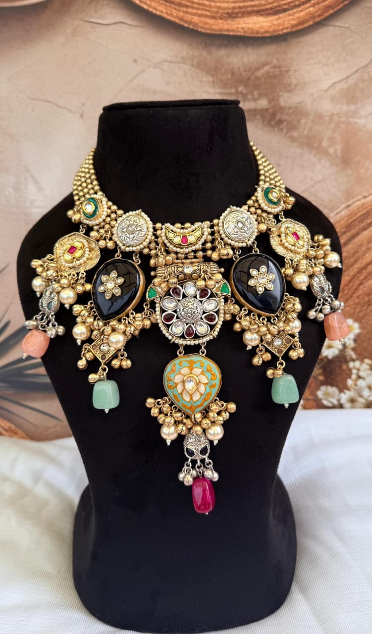 Mihika neckpiece- blue colour image 0