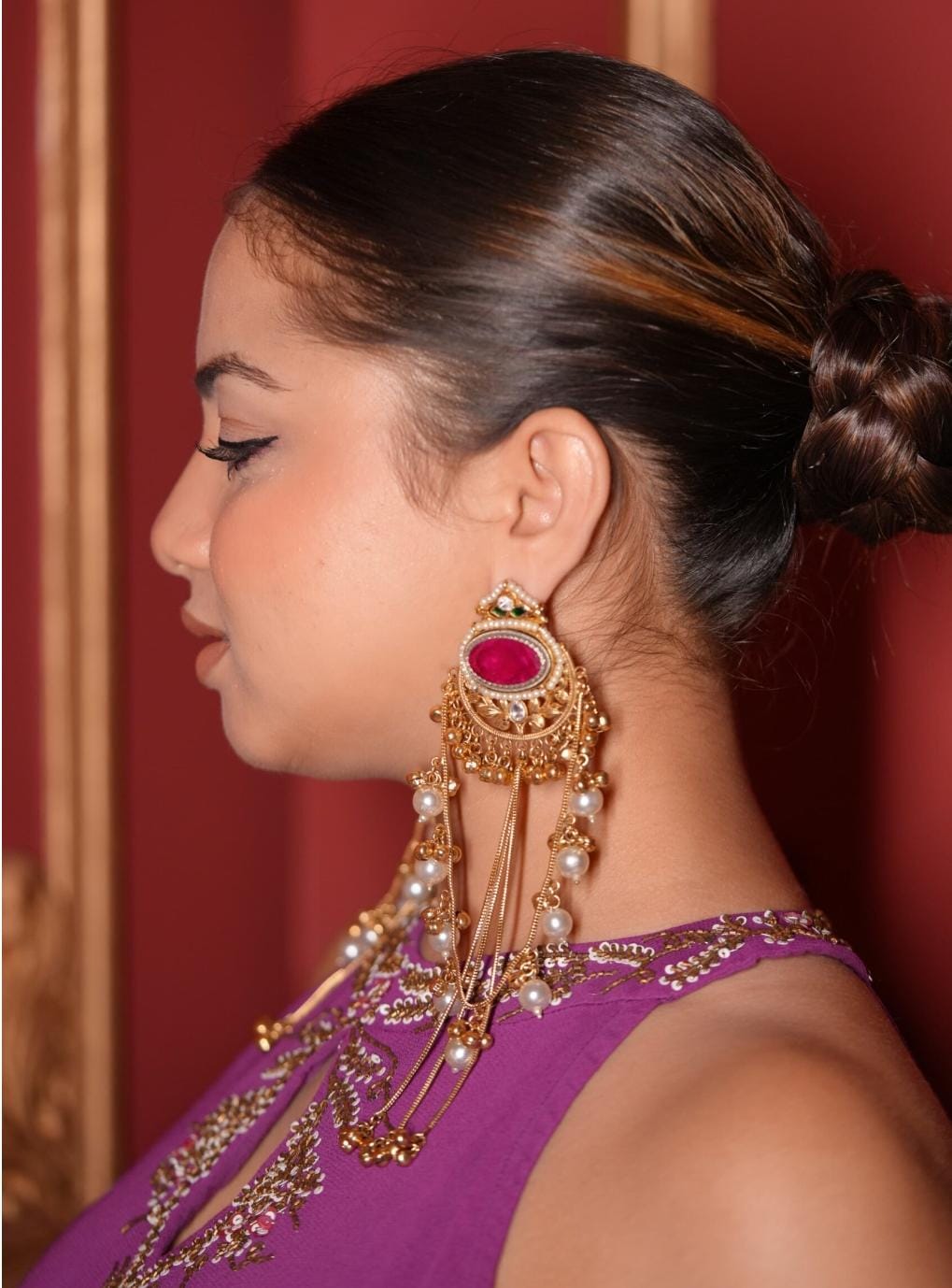 Kashish Earrings - Light Pink image