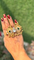 Dual Kundan Polki rings image 0