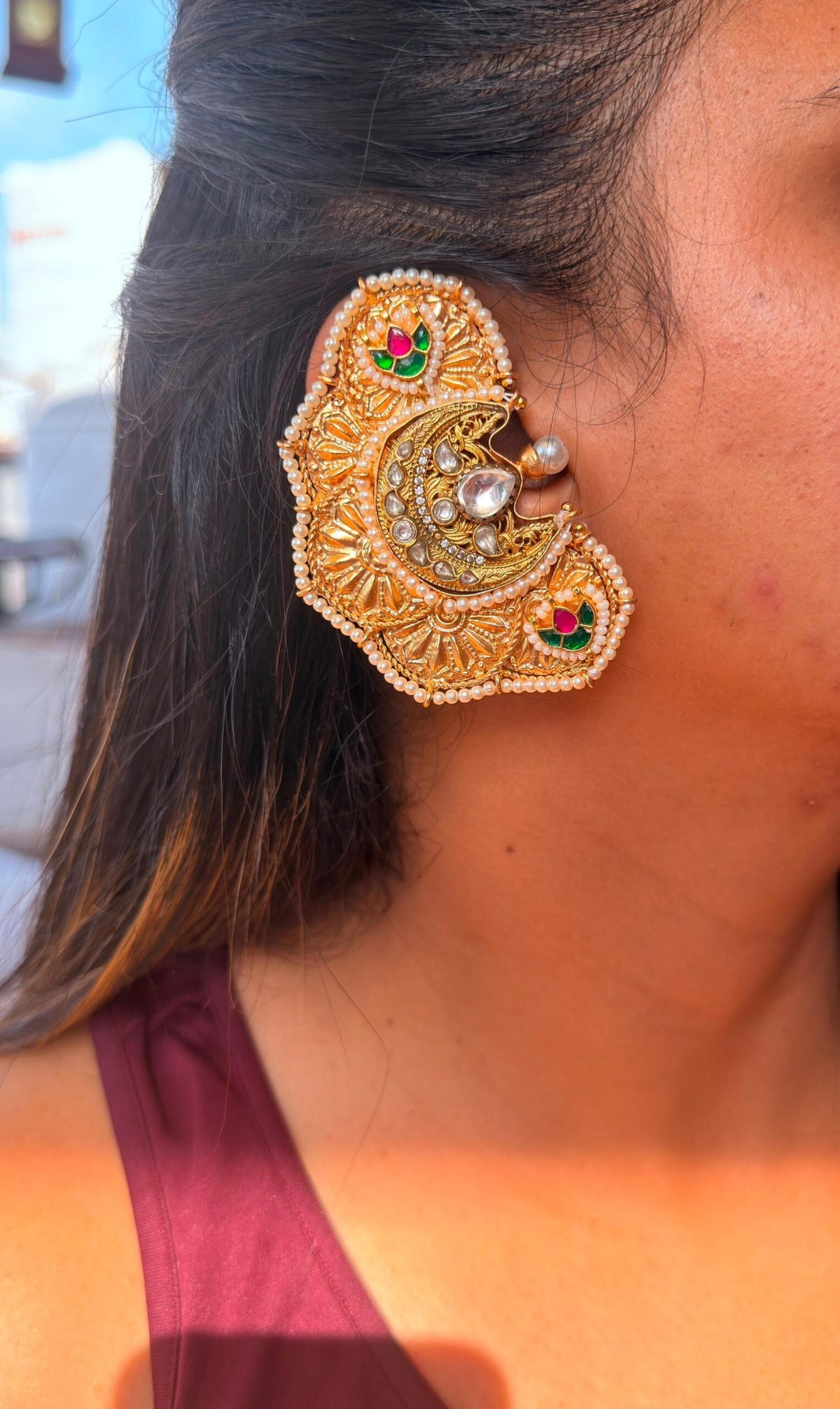 Surya Earcuff - White image