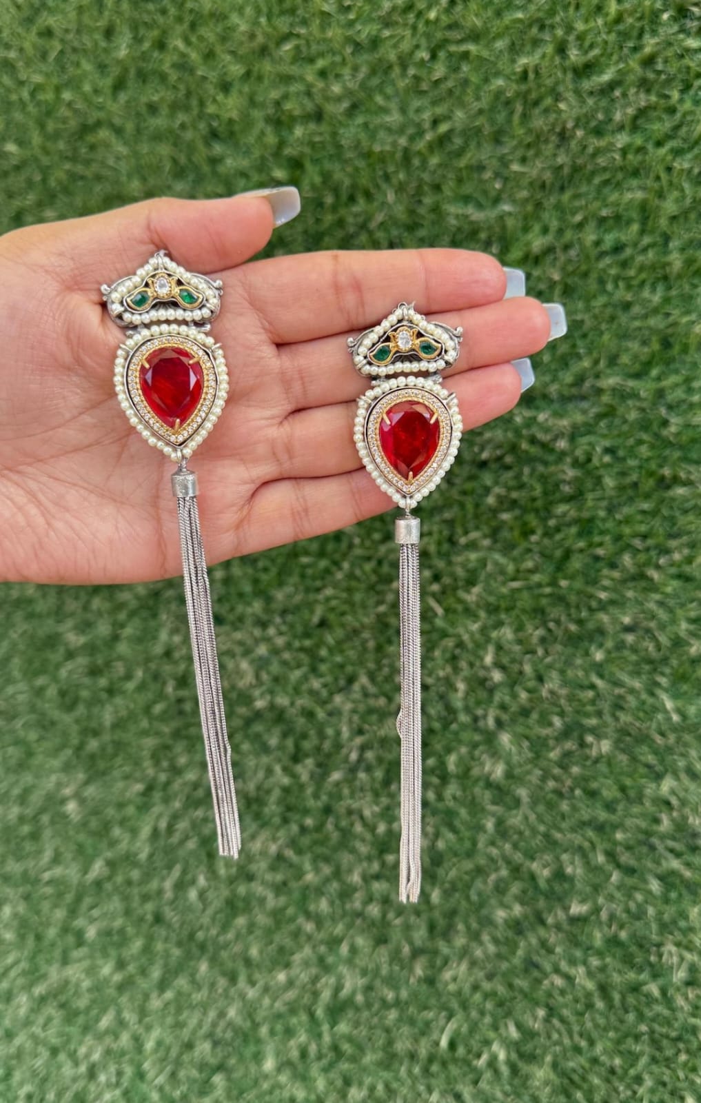 Falak tassle earrings image 3