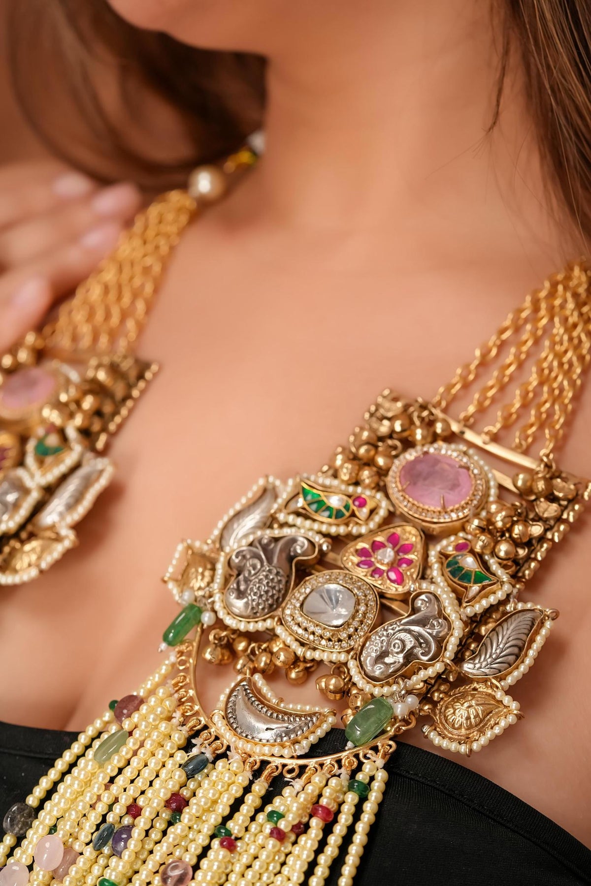 Long Maharani Pearl Haar image 3