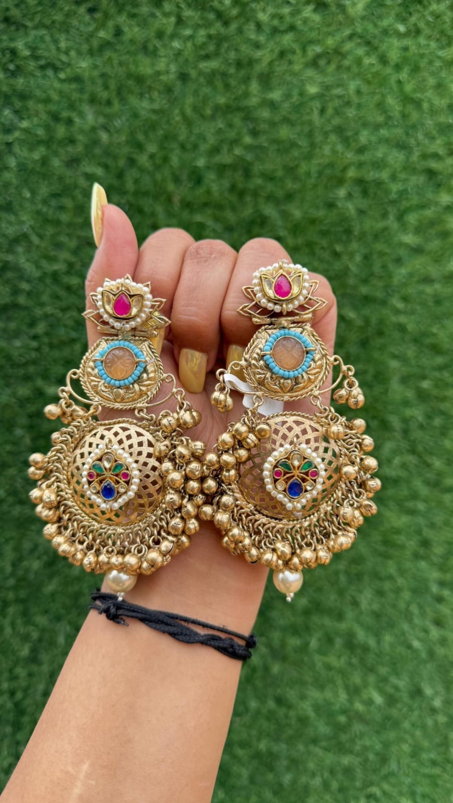 Sania Earrings - Brown and Blue image