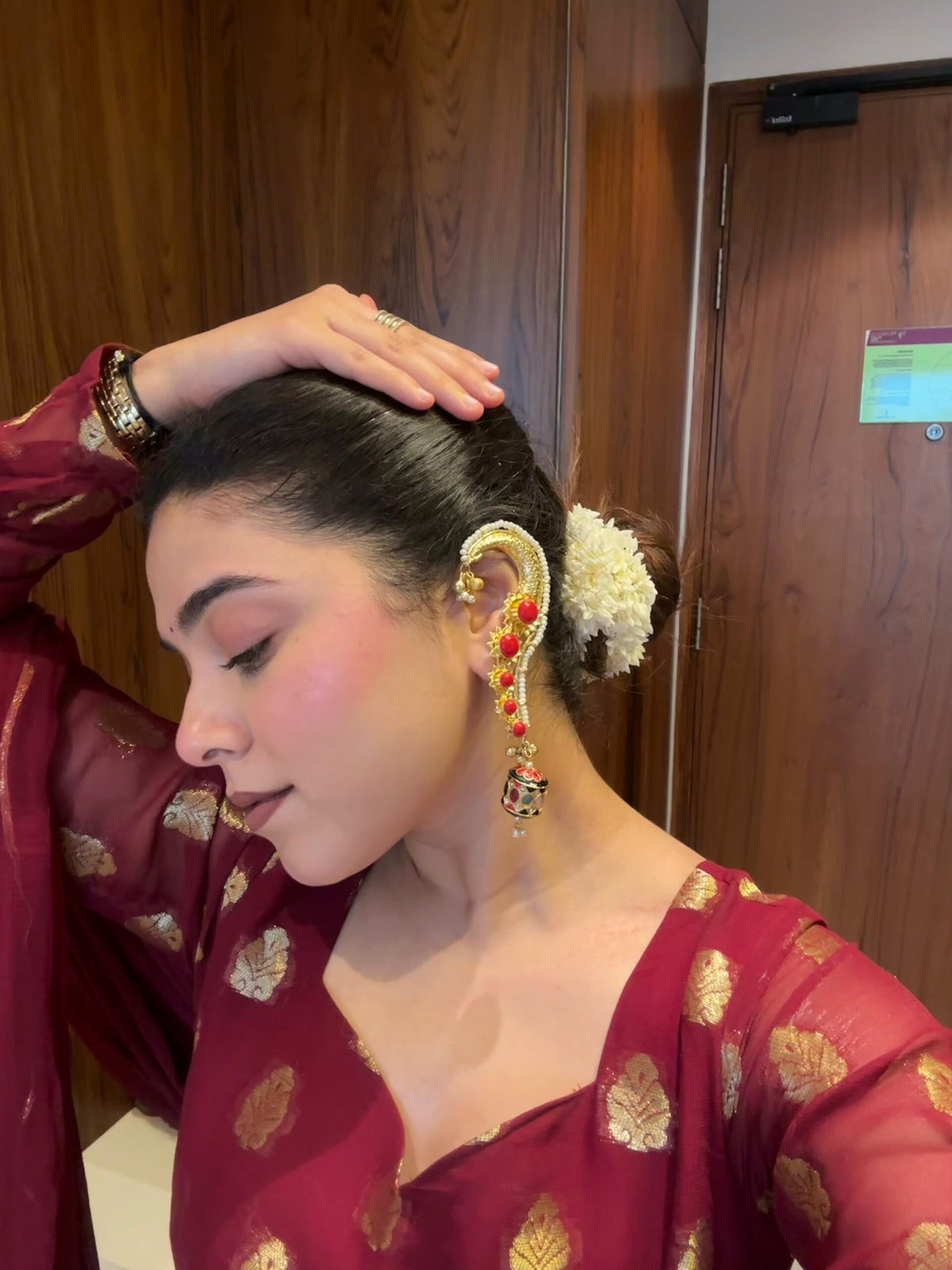 Pakee-Za Earring 1-red colour image 3