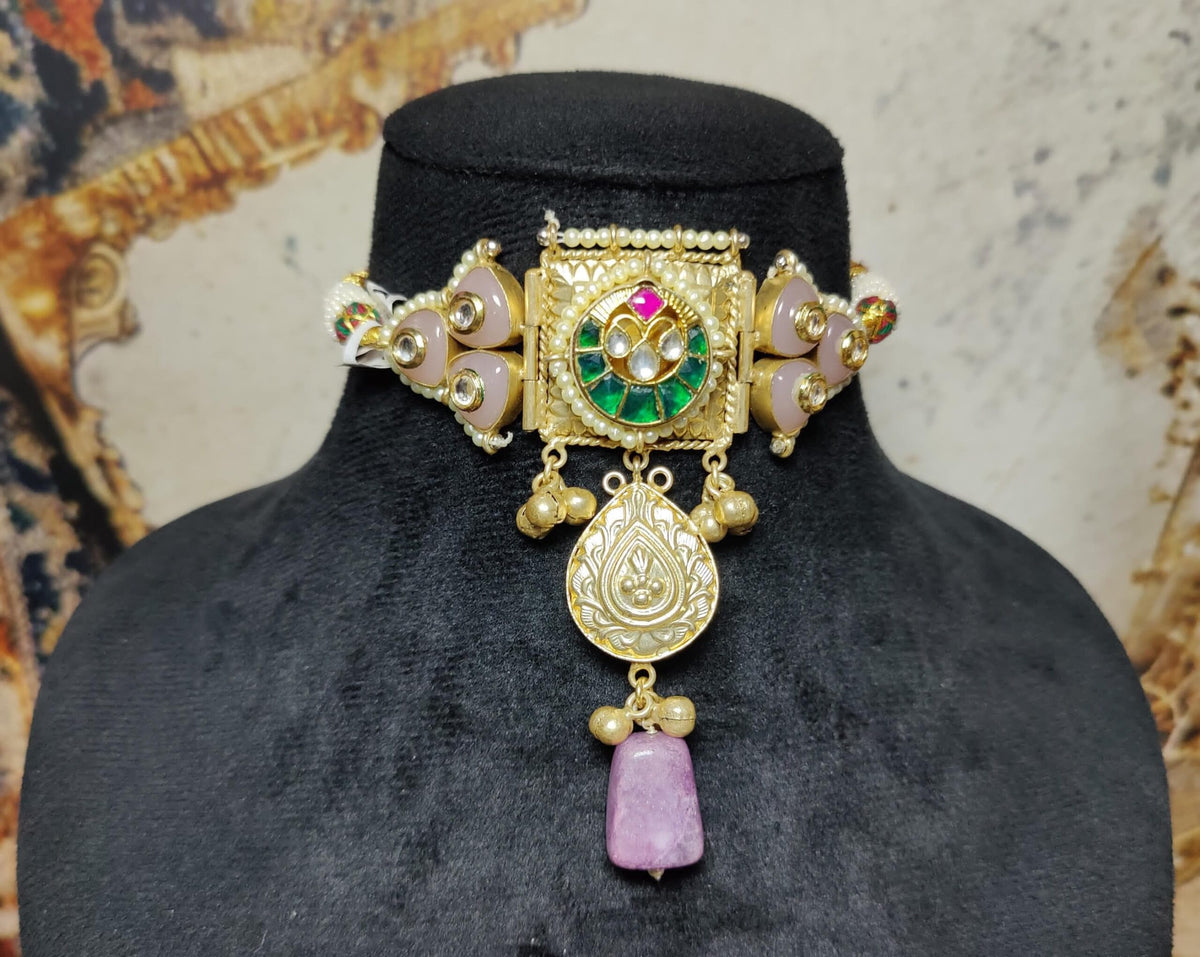 Ishani choker - pink image 0
