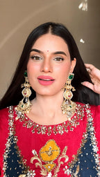 Nancy earrings-red colour image 1