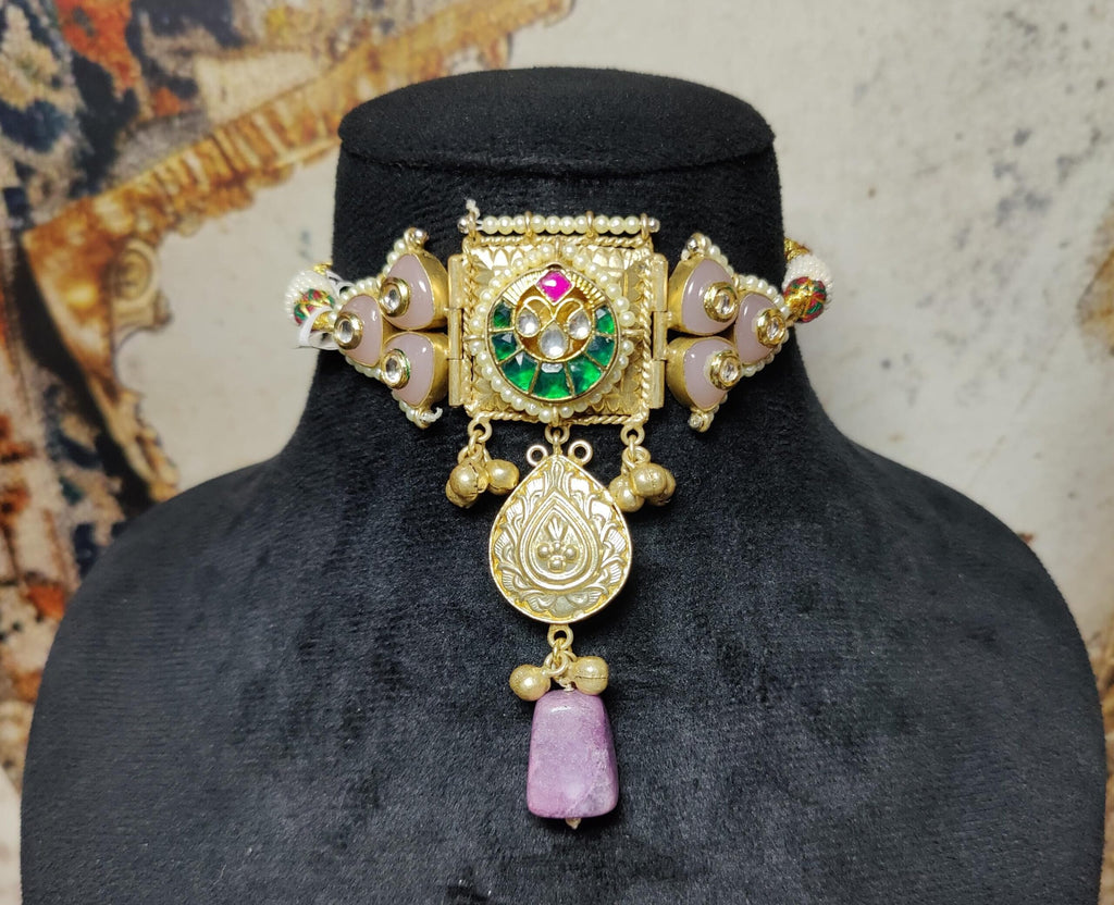Ishani choker - pink image 1