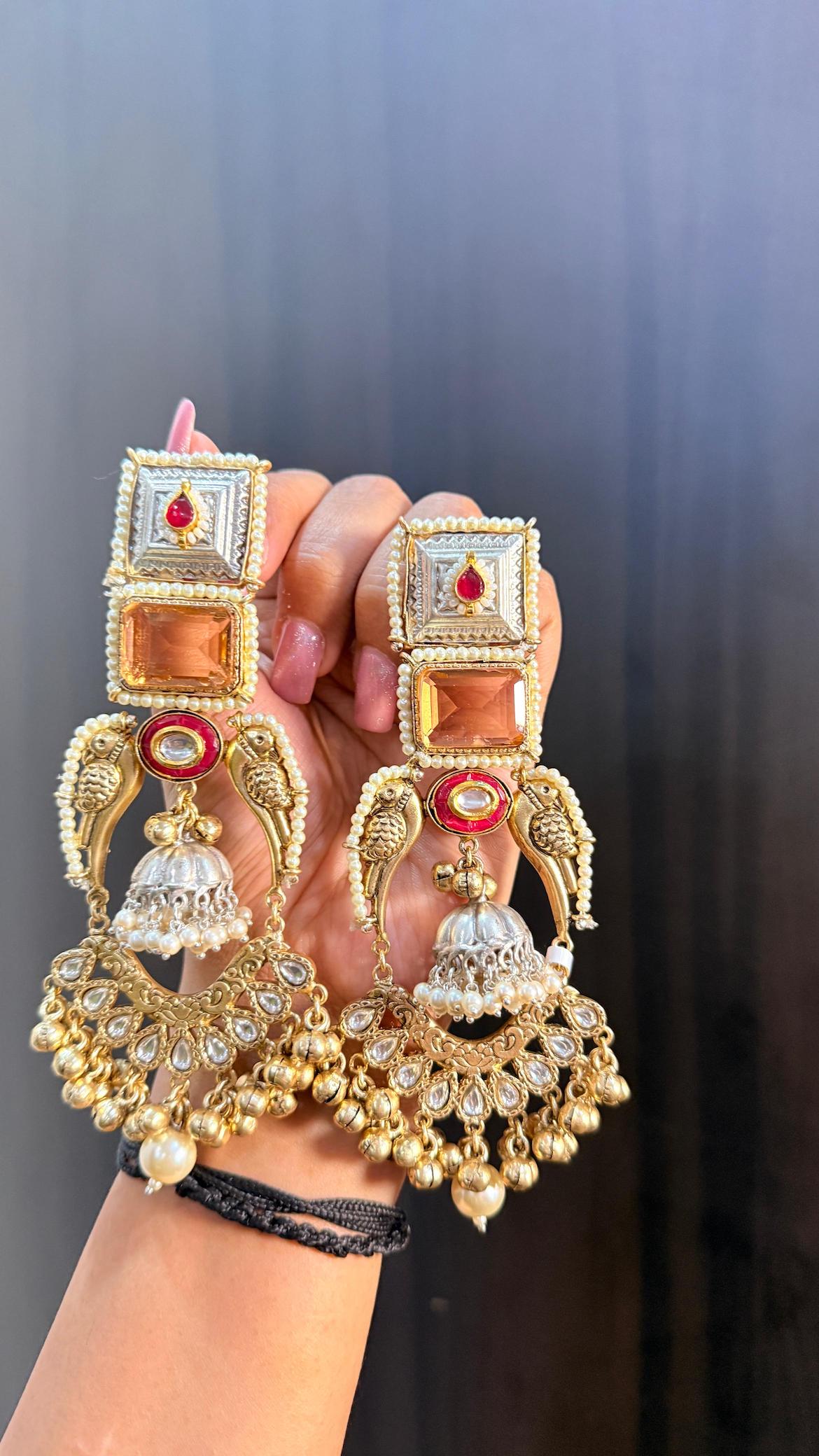 Suman 3.0 earrings - silver yellow image 1