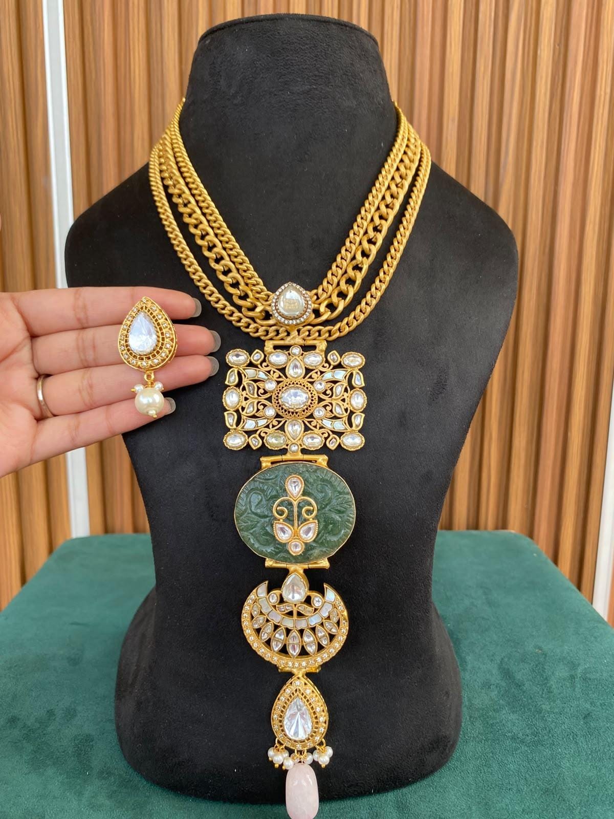 Safa Neckpiece set- Green