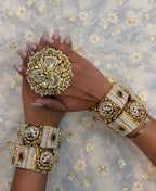 White pearl kada set