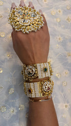 White pearl kada set