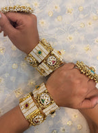White pearl kada set