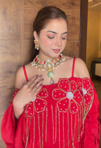 Elina Neckpiece with earrings- karwachauth edit