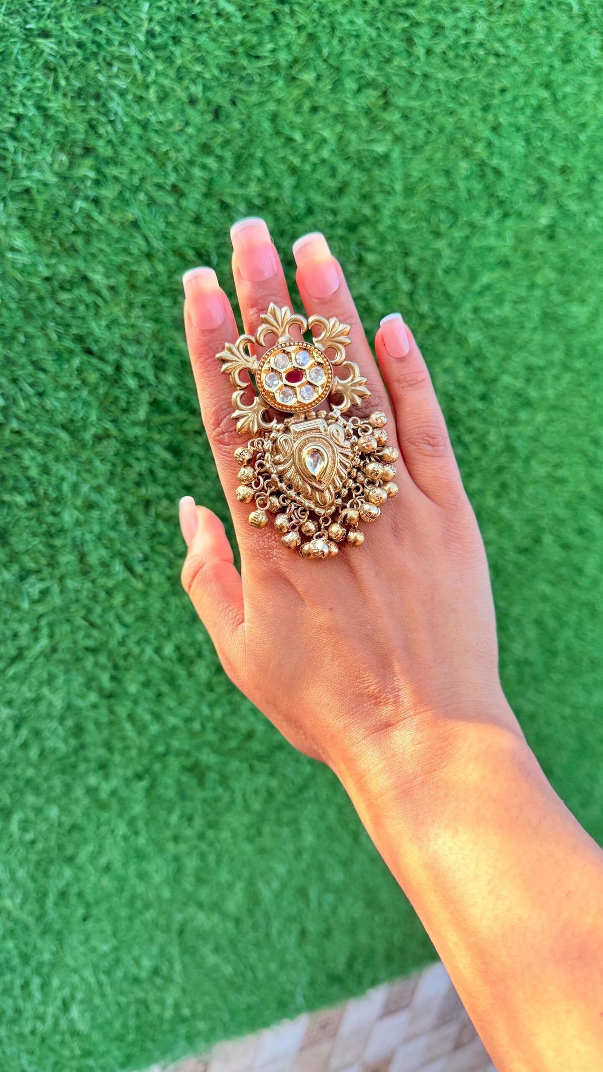 Kundan gold ring image 0