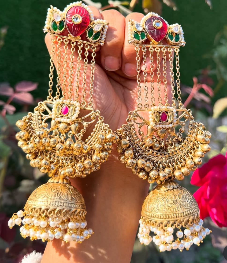 Ruhi Earrings-red colour image 0