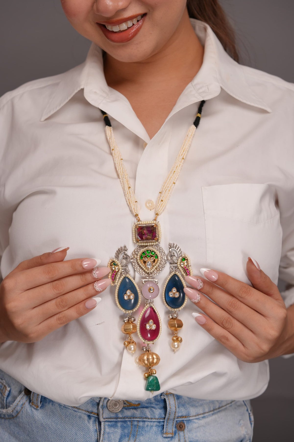Mayur pendant-silver colour image 3