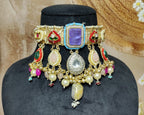 Mayuri choker - purple and blue image 1