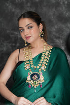 Maharani double layered blue long haar image 10