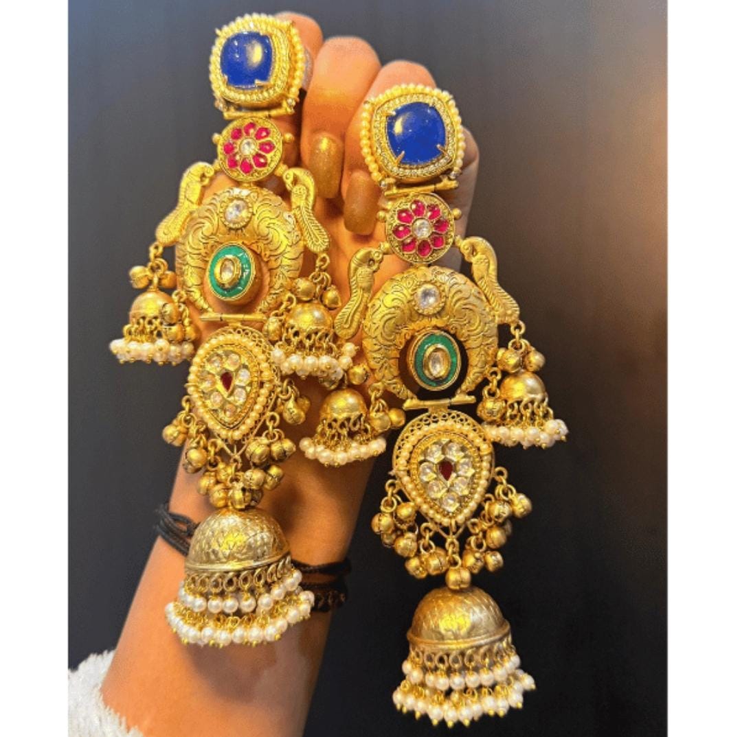 Neha earrings - Blue image