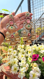 Naaz Kashmiri earrings - Pink image 1