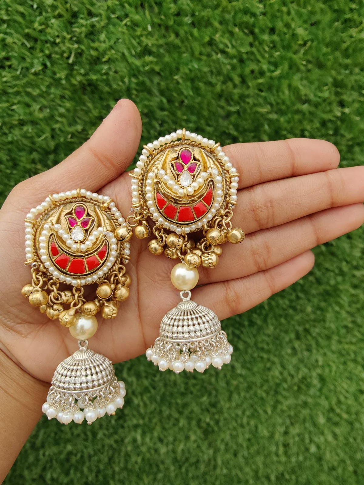 Small dual tone jhumki image 0