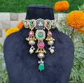 Madhavi choker - blue and red image 0