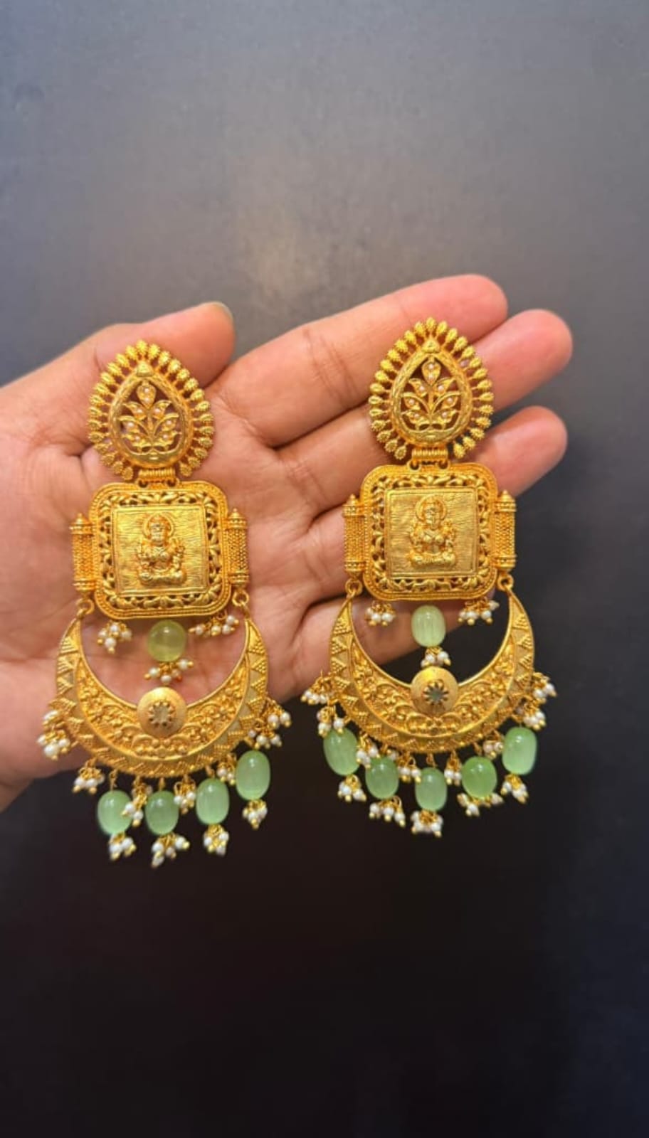 Divya Earrings - Light Green image