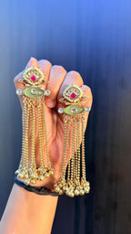 Kashmiri kundan earrings image 1