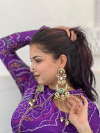 Nazia Earrings - Pink and Green image