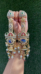 Yashoda earrings - dark blue image 0
