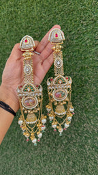 Yashoda earrings - peach image 1