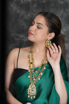 Double layered neckpiece with earrings image 0