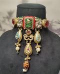 Suhani choker - Green stone image 0