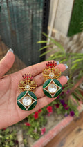 Noor studs - green image 0