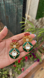 Noor studs - green image 0