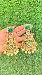 Amara earrings - dark green image 1