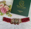 Ruhani choker-pink and red colour image 0