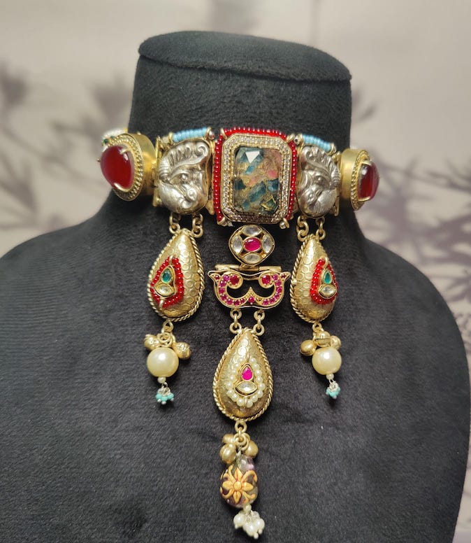 Suhani Choker- Red stone image 2