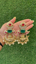 Trisha earrings-green colour image 0