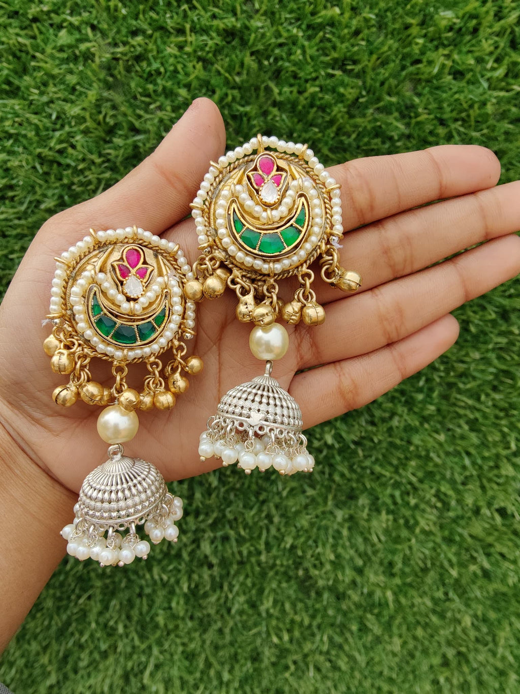 Small dual tone jhumki image 2