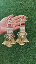 Afra jhumka- red colour image 0