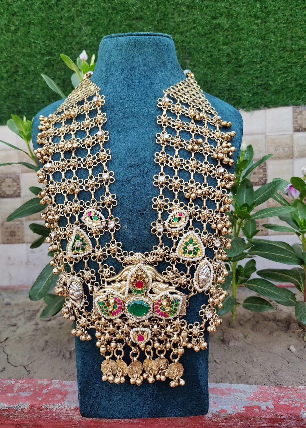 Maharani haar -Green colour image 0