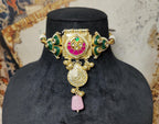Ishani choker - dark green image 1